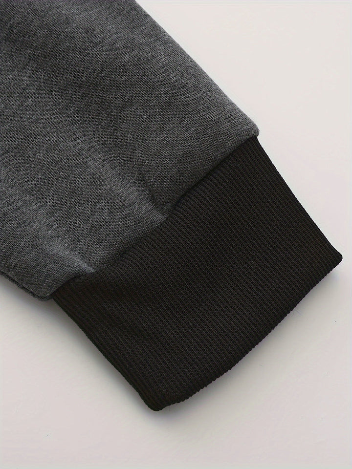 Color Block Zip-Up Hoodie