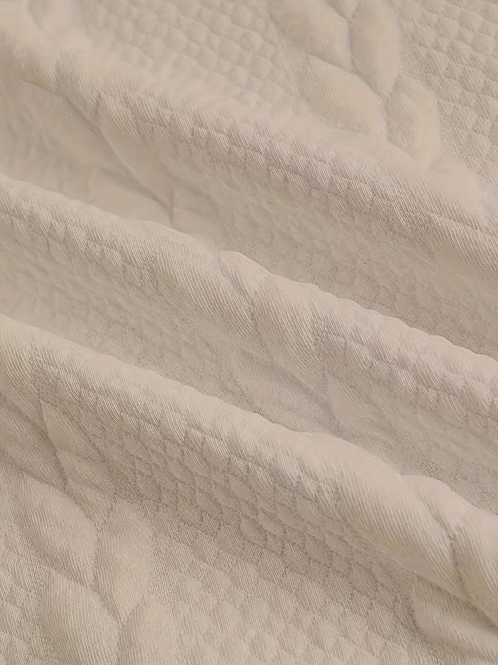 Textured High-Neck Sweatshirt