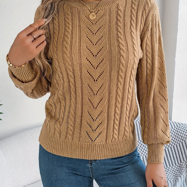 Cable-Knit Textured Sweater