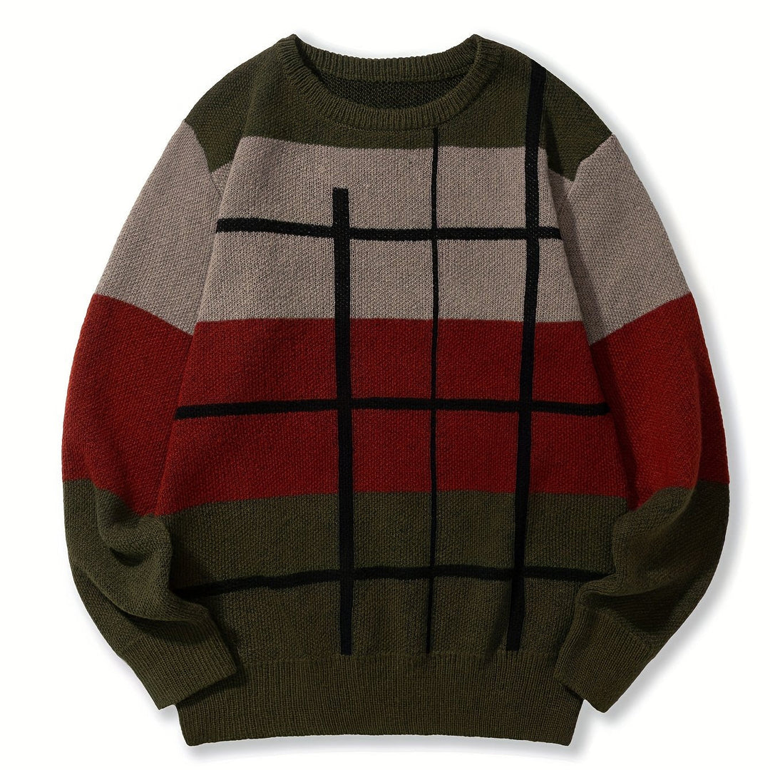 Color Block Knit Sweater