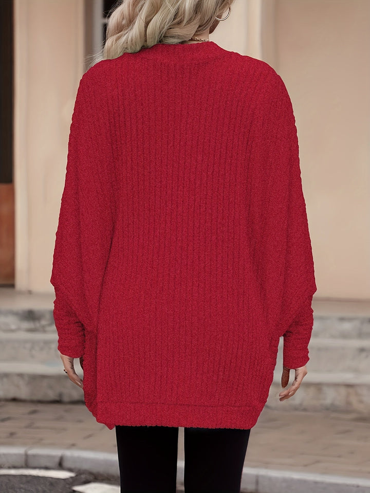 Relaxed Open-Front Cardigan
