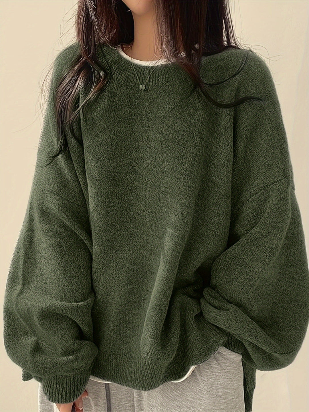 Relaxed Drop-Shoulder Sweater
