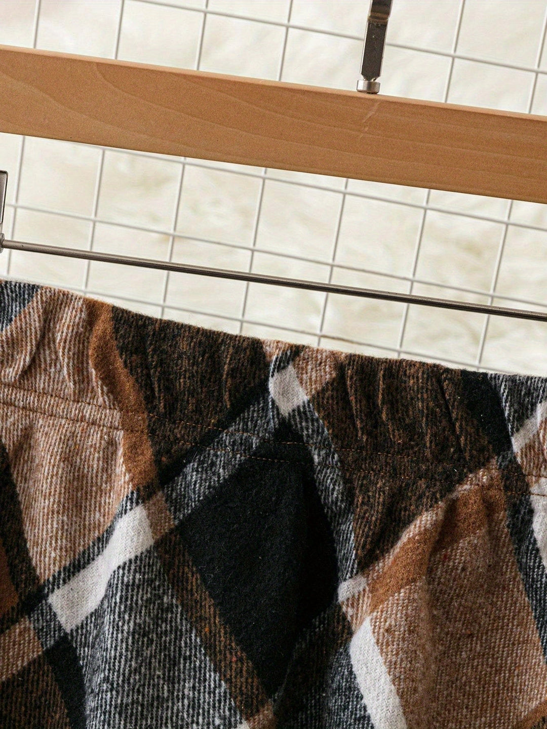 Flared A-Line Plaid Skirt