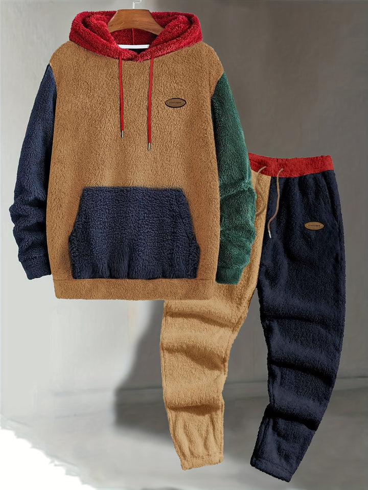 Cozy Color-Block Two-Piece Set