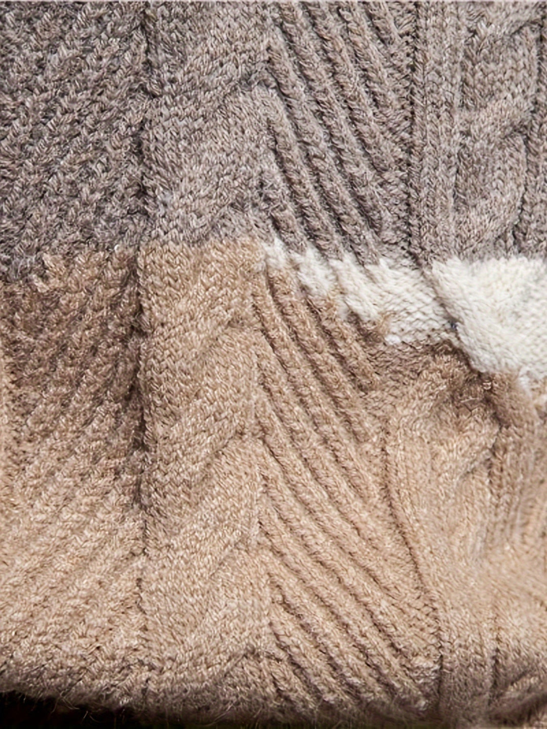 Textured Color-Block Sweater