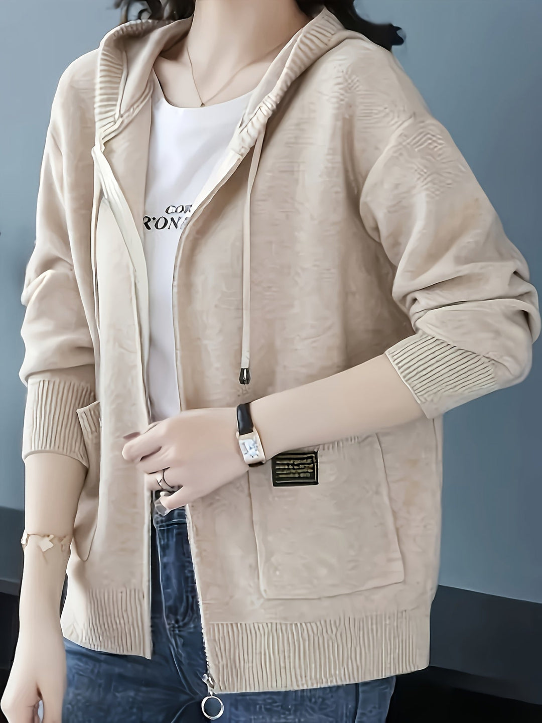 Cozy Zip-Up Hooded Cardigan