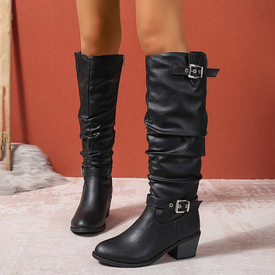 Slouch Buckle Tall Boots