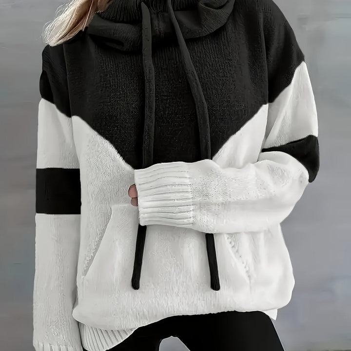 Color-Block Hooded Pullover