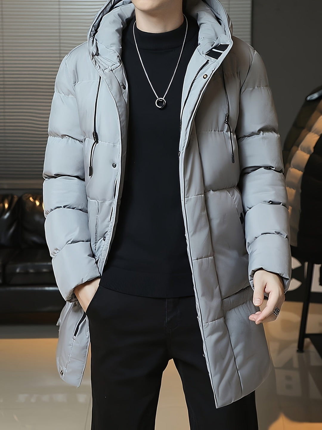 Hooded Longline Puffer Coat