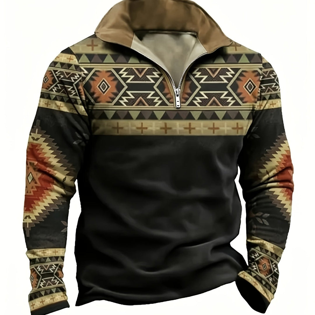 Southwestern Half-Zip Pullover