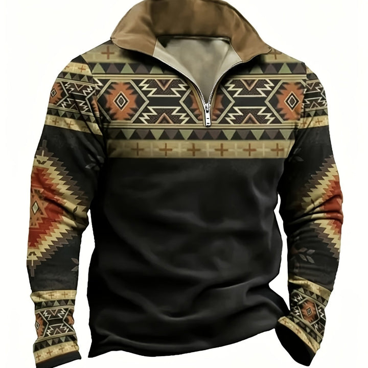 Southwestern Half-Zip Pullover