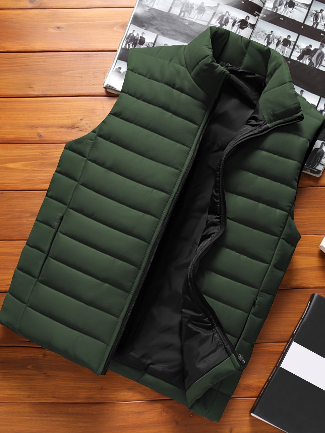 Quilted Stand-Collar Vest