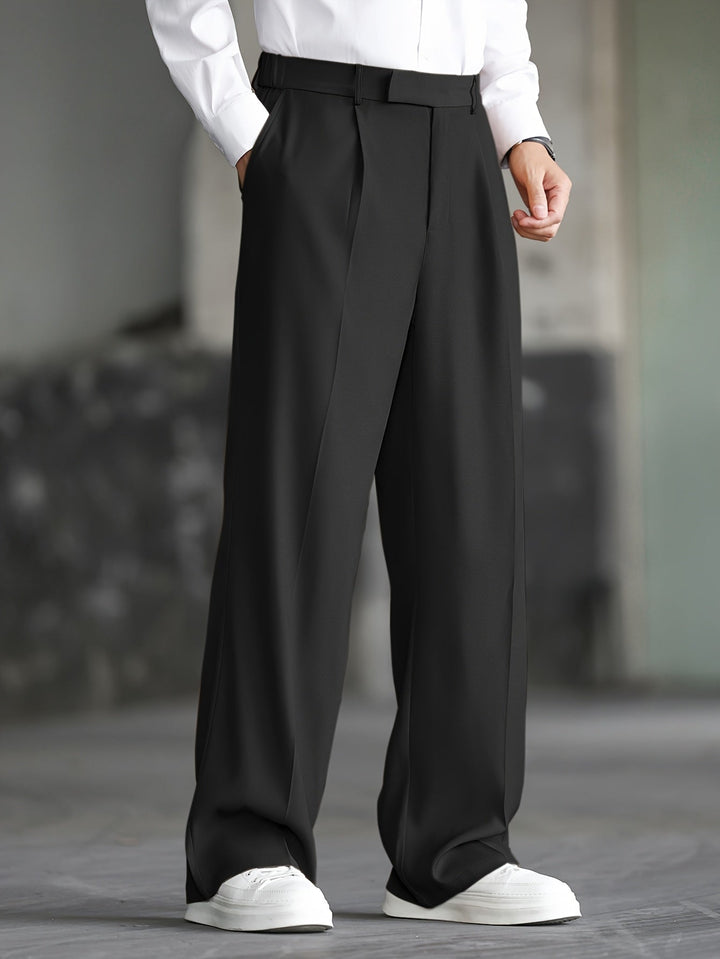 Relaxed Wide-Leg Dress Pants