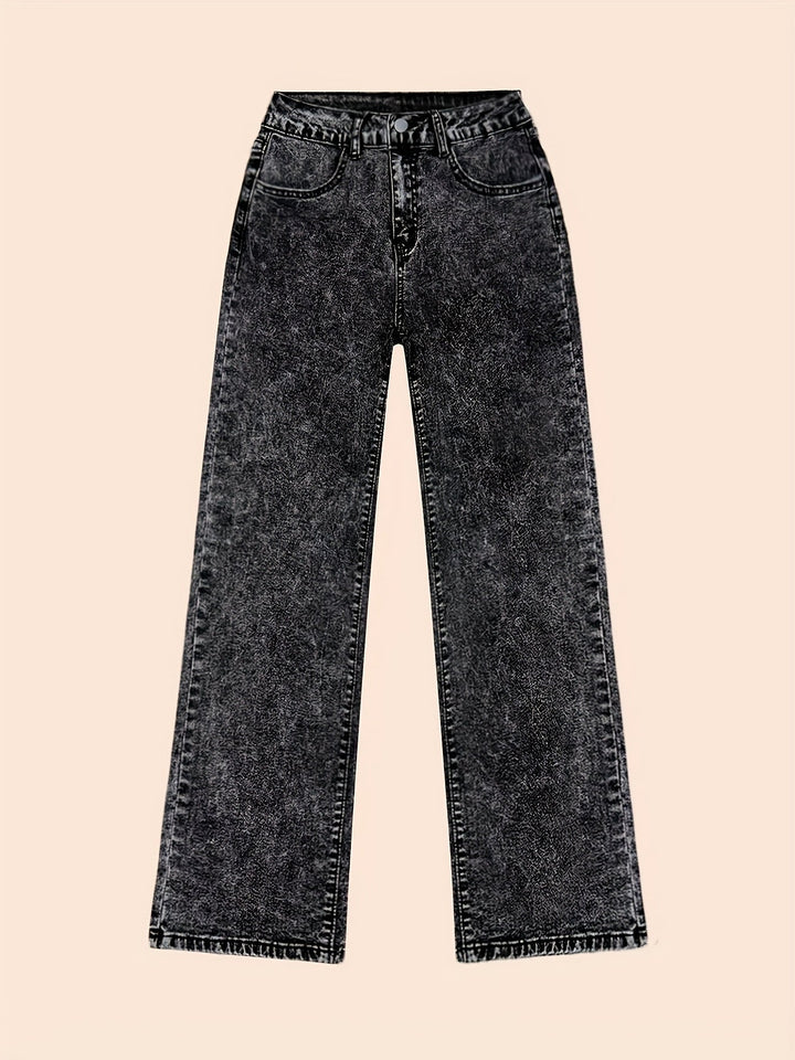 High-Waisted Wide-Leg Jeans