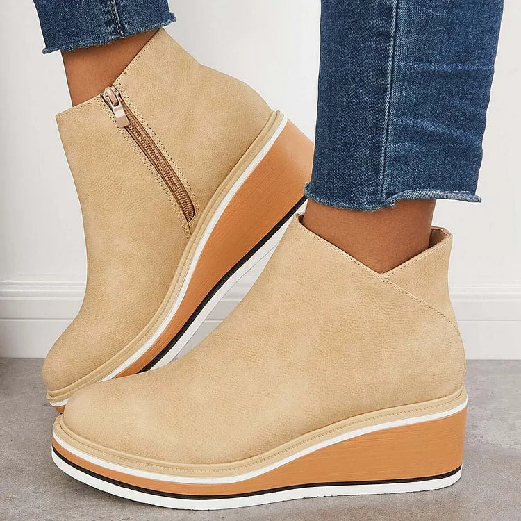 Sleek Platform Ankle Boots