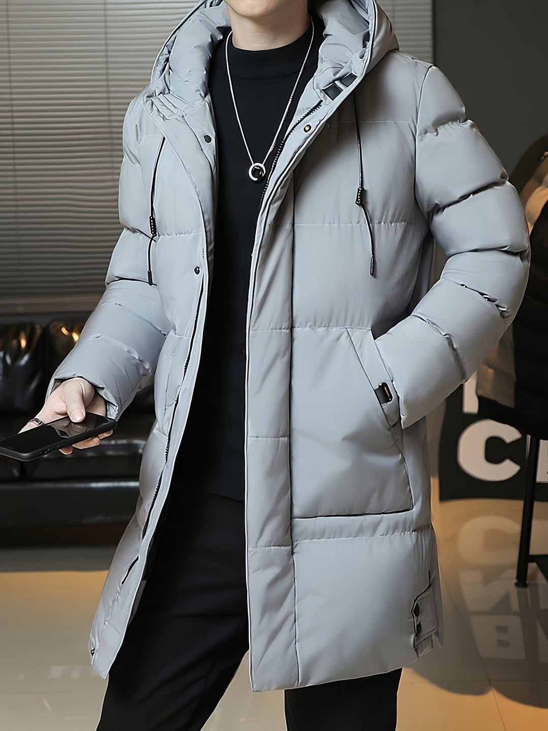 Hooded Longline Puffer Coat