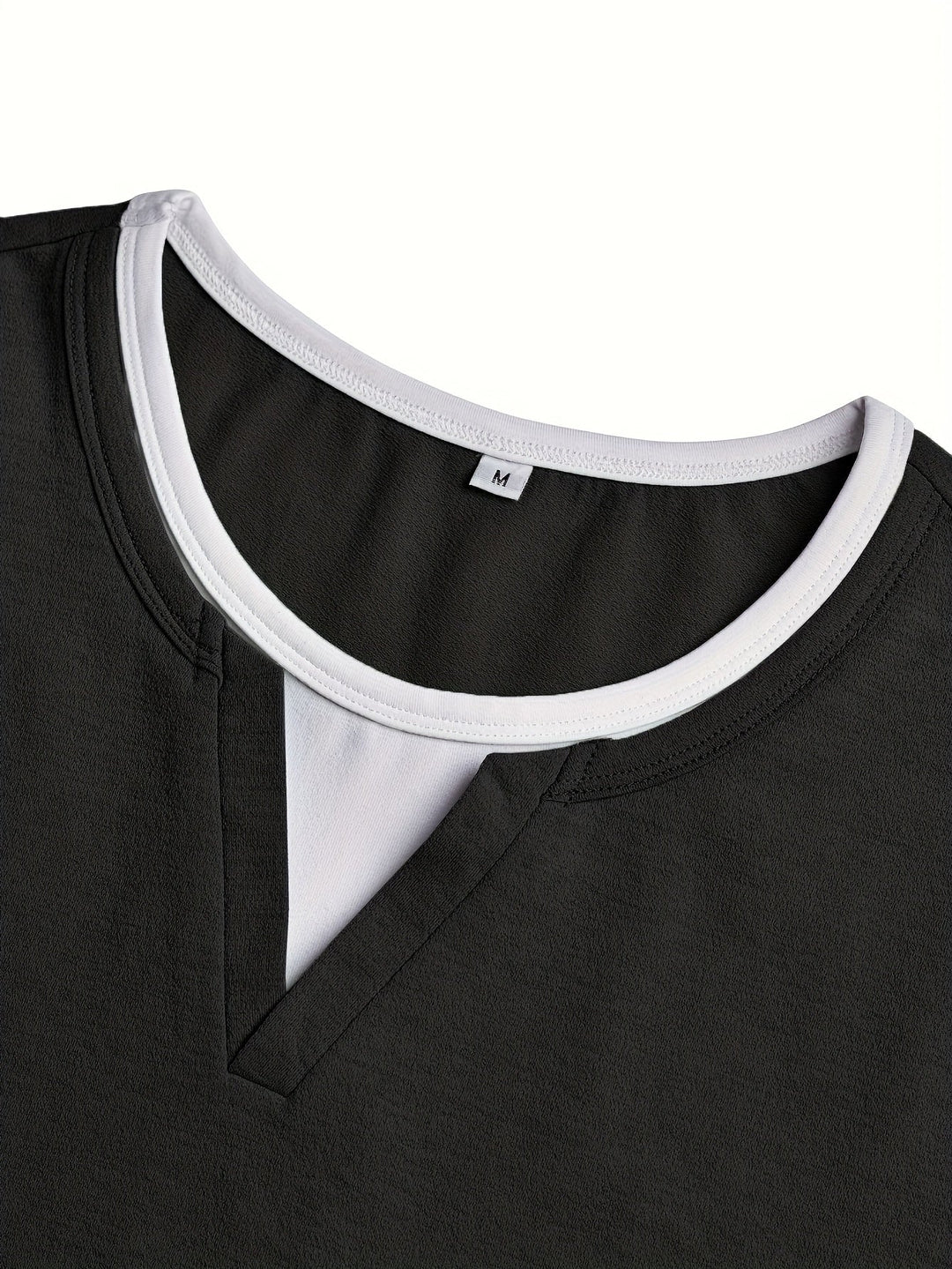 Refined Notch-Neck Henley Shirt