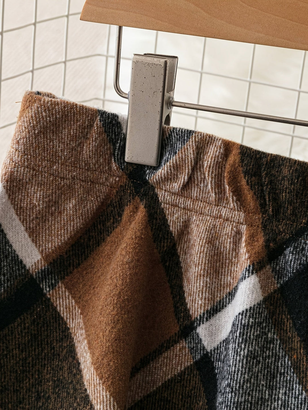 Flared A-Line Plaid Skirt