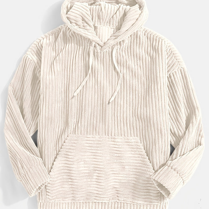 Ribbed Pullover Hoodie