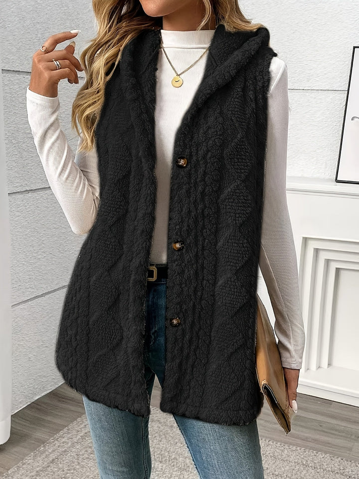 Cozy Hooded Sleeveless Vest