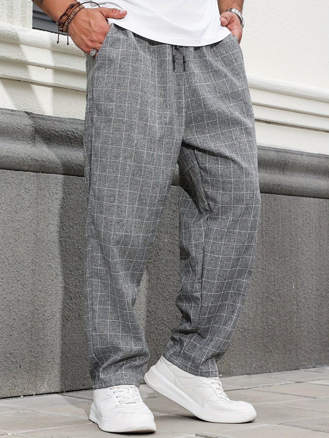 Relaxed Checked Pants