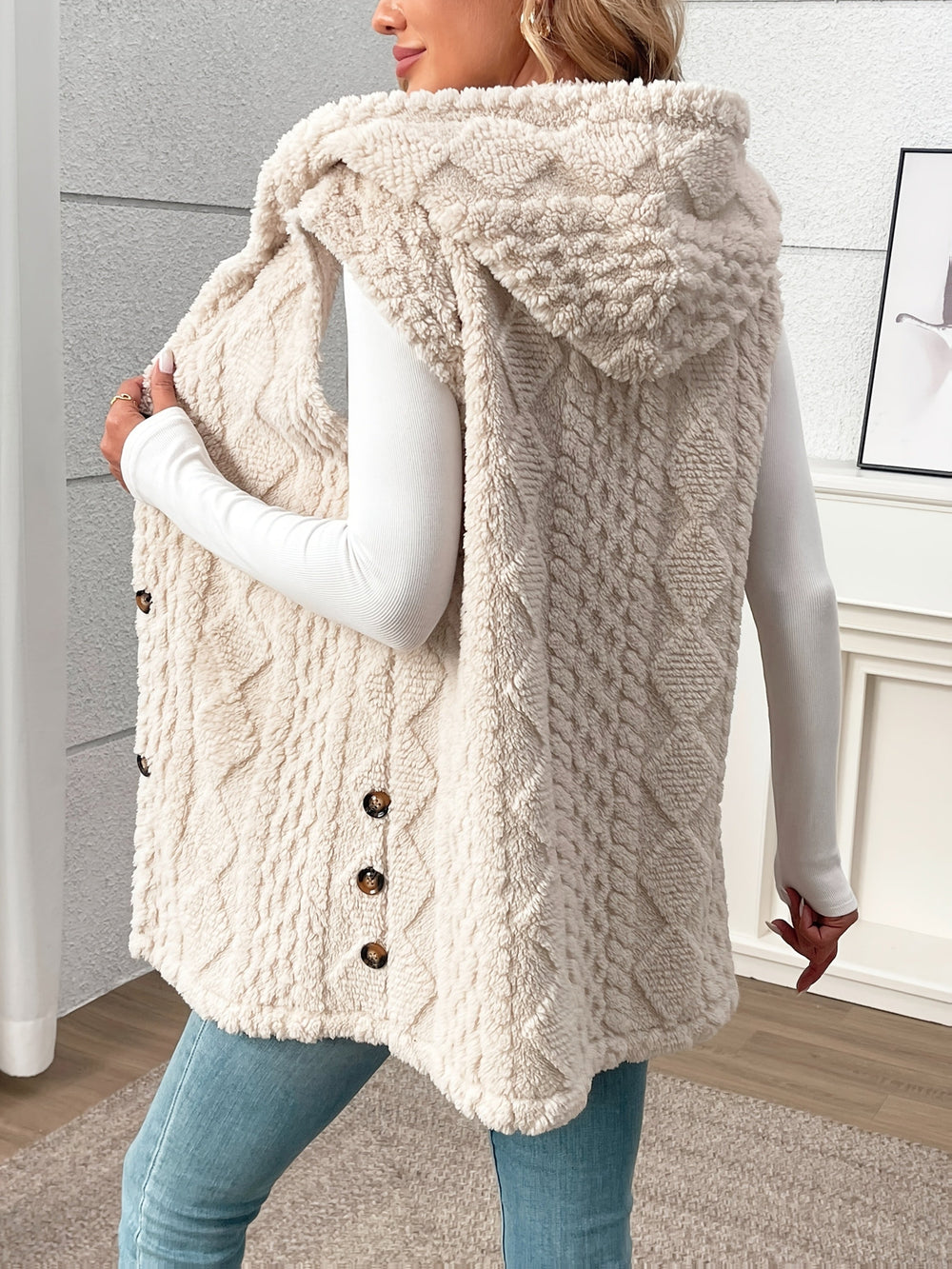 Cozy Hooded Sleeveless Vest