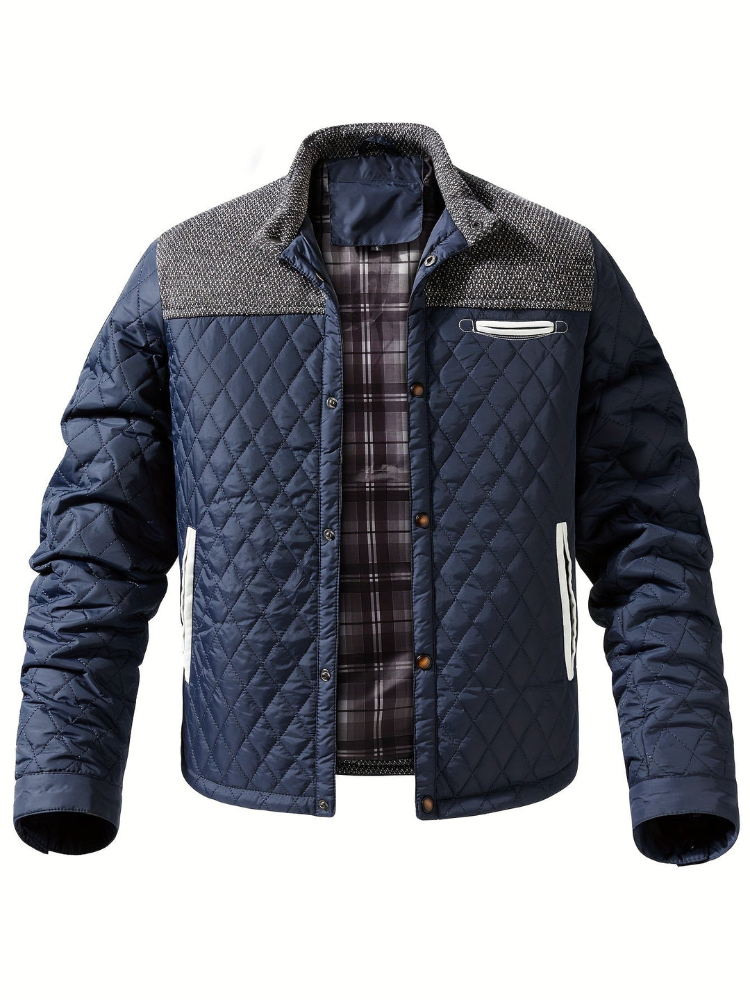 Quilted Stand-Collar Jacket