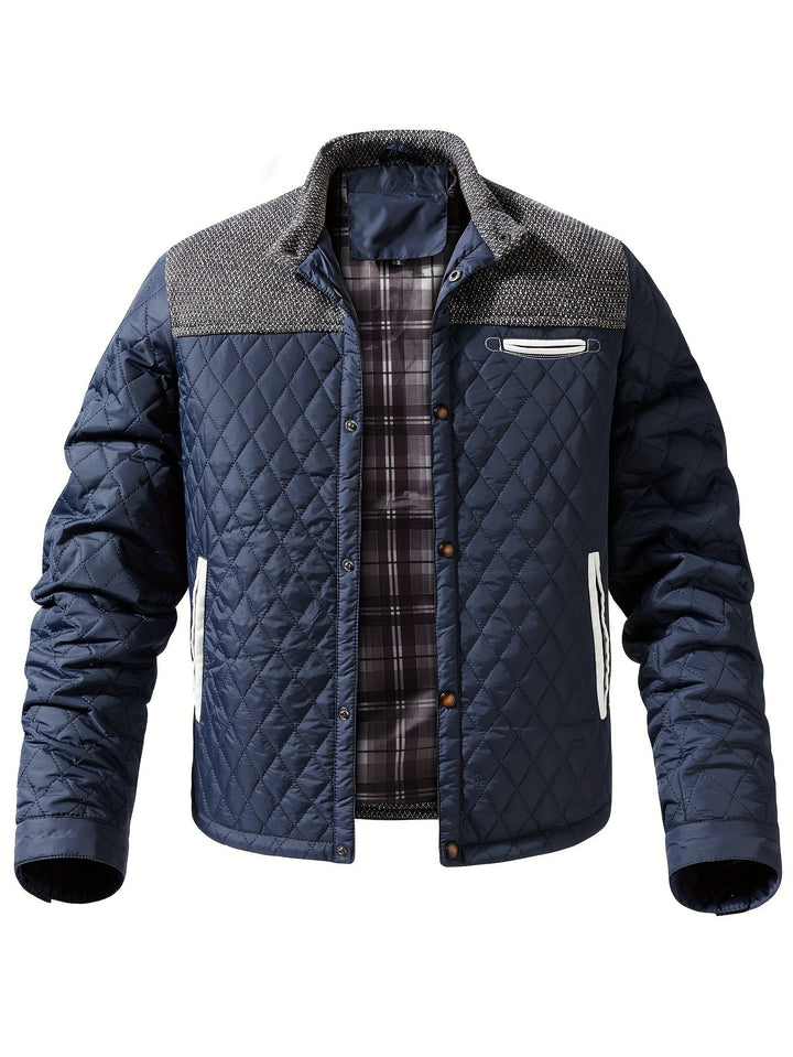 Quilted Stand-Collar Jacket