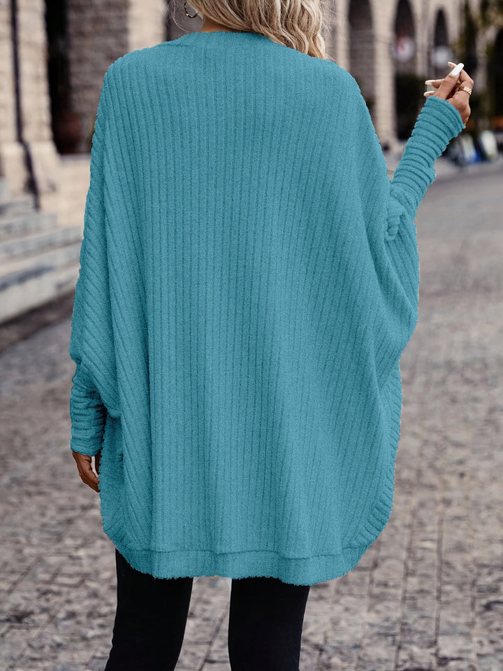 Relaxed Open-Front Cardigan