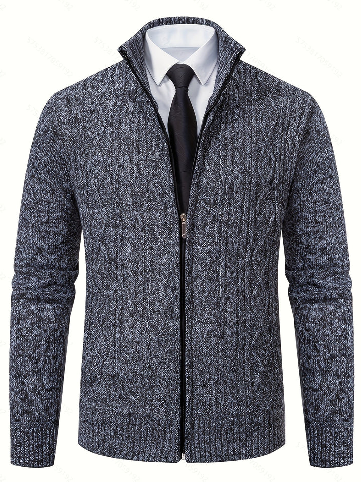 Textured Full-Zip Cardigan