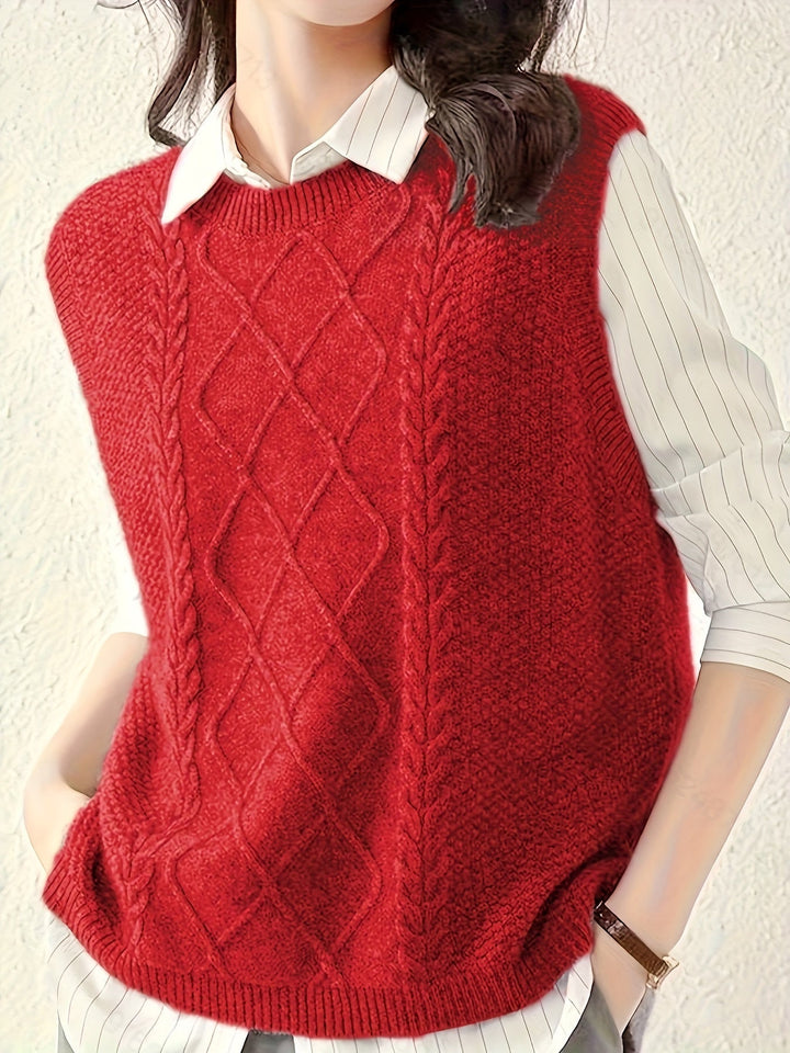 Cable-Knit Sweater Vest