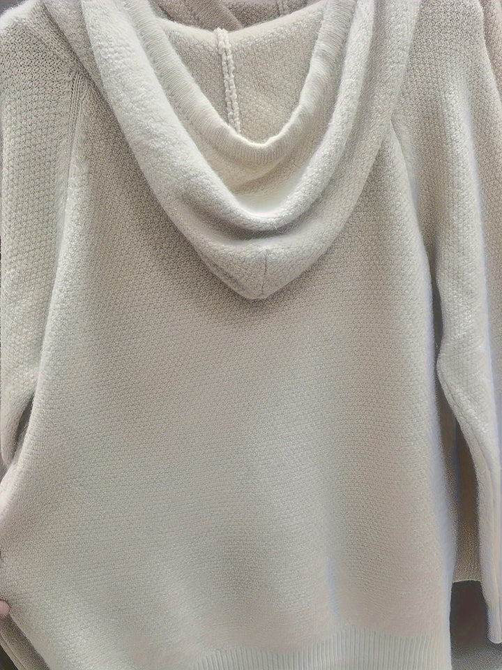 Hooded Zip-Front Cardigan