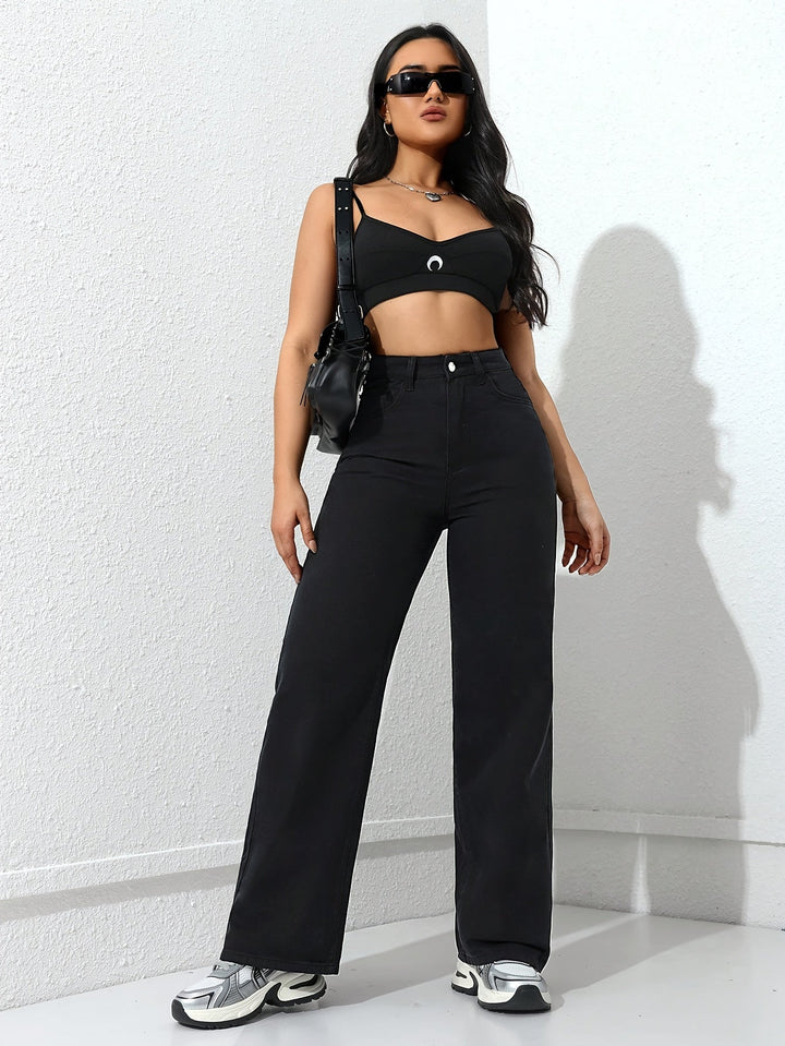High-Waisted Wide-Leg Pants