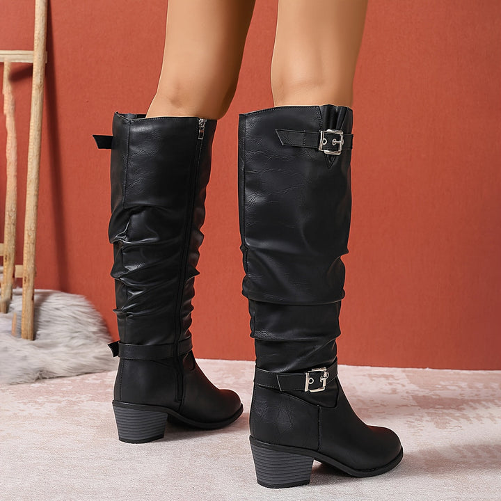 Slouch Buckle Tall Boots