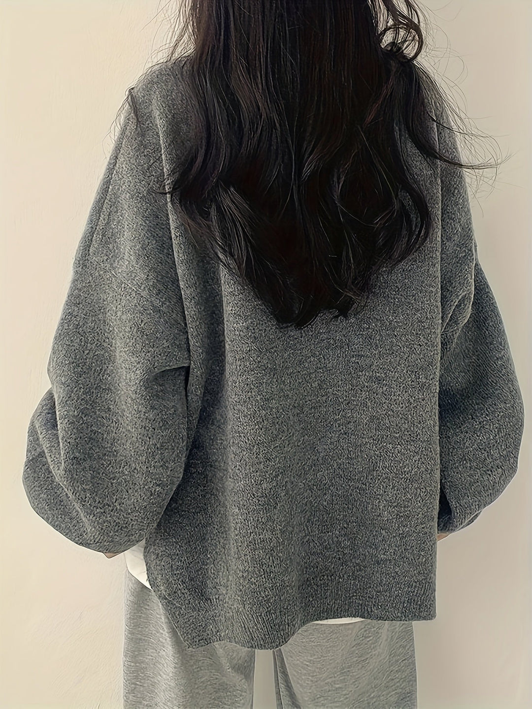 Relaxed Drop-Shoulder Sweater