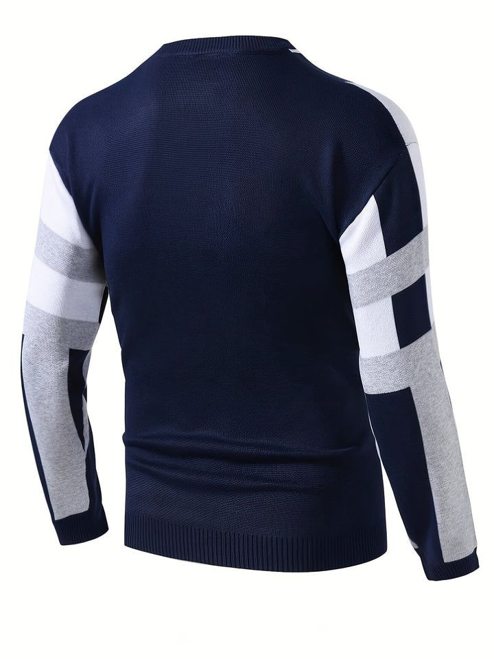 Modern Colorblock Pullover Sweater