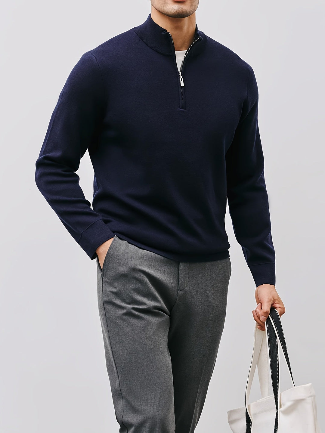Refined Quarter-Zip Sweater