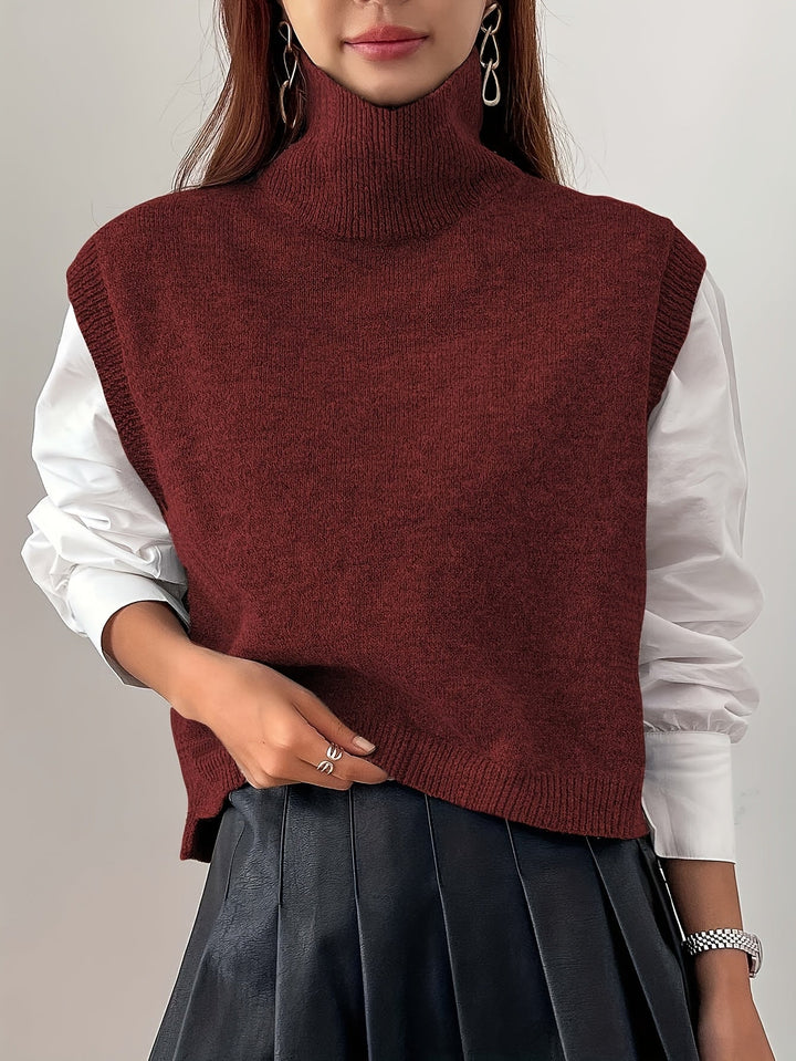 High-Neck Sweater Vest