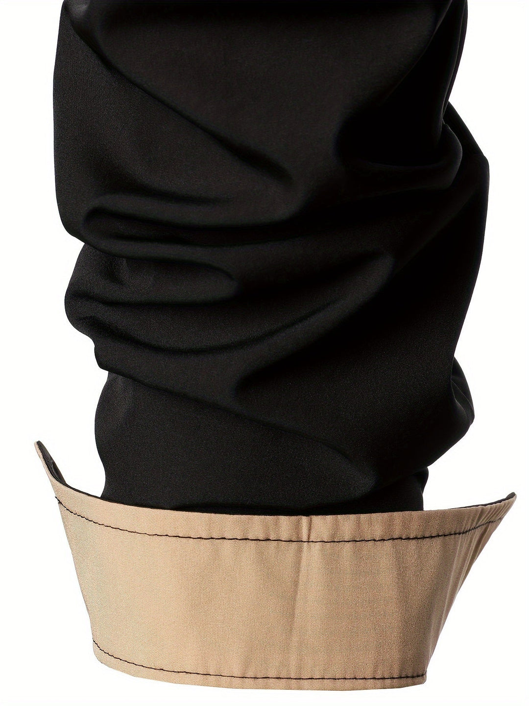 Contrast-Trim Long Sleeve Shirt