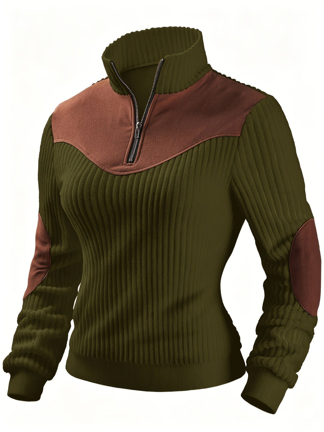 Ribbed Quarter-Zip Sweater