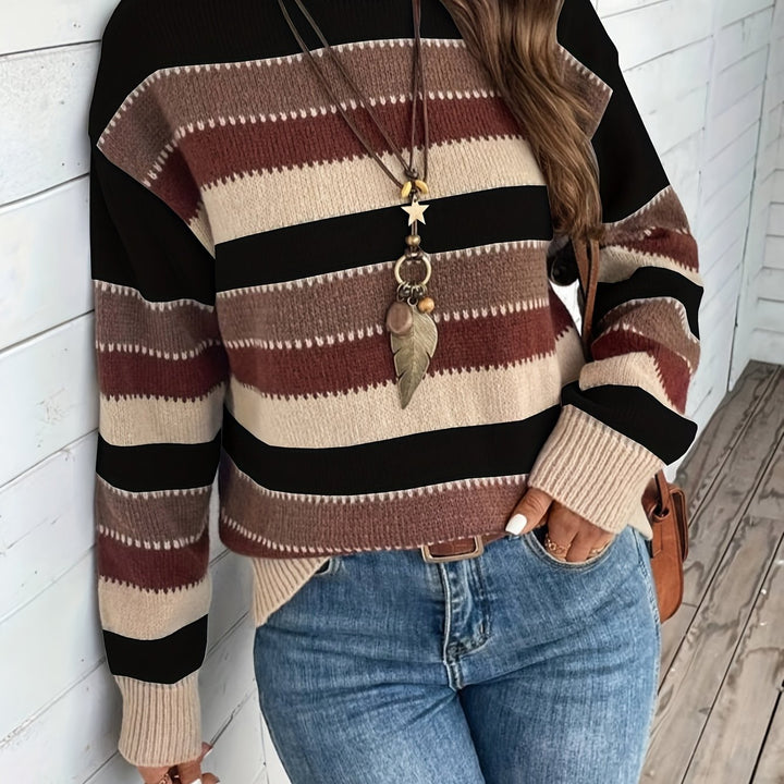 Striped Round-Neck Sweater