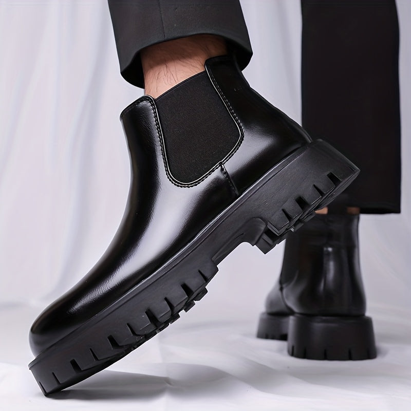 Rugged-Sole Chelsea Boots