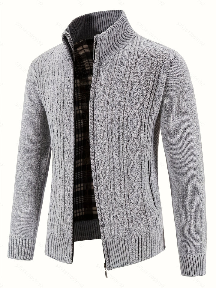 Textured Full-Zip Cardigan