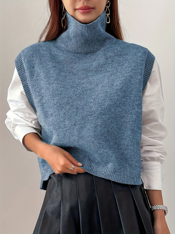 High-Neck Sweater Vest