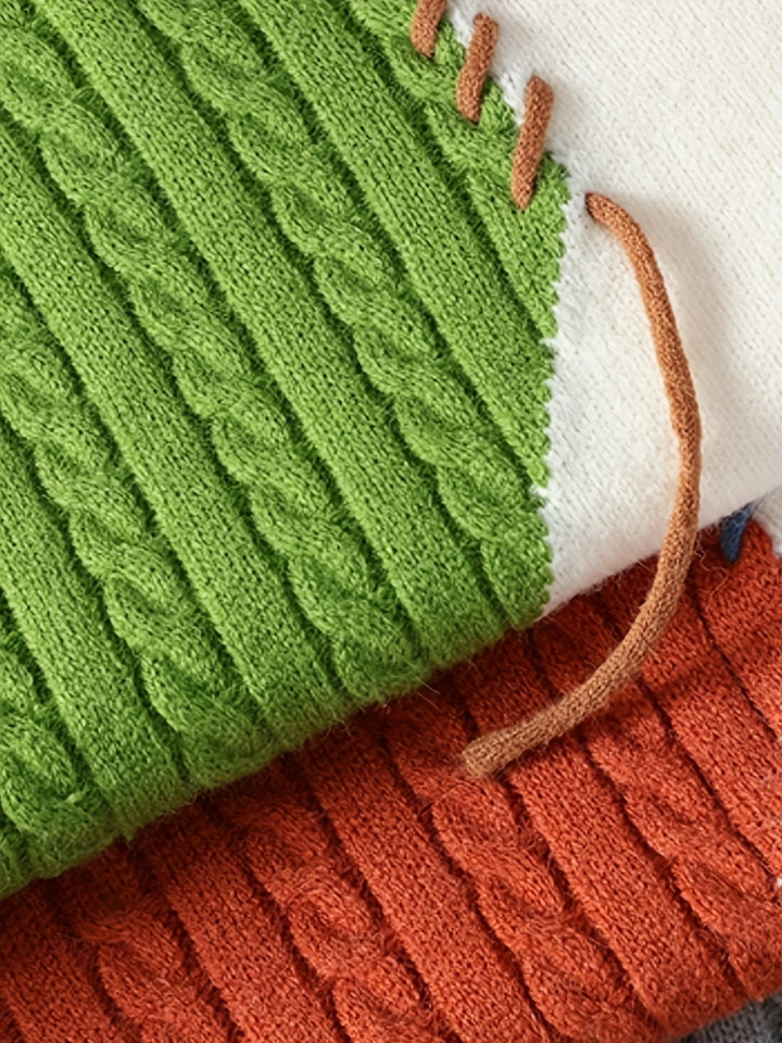 Color-Block Knit Sweater
