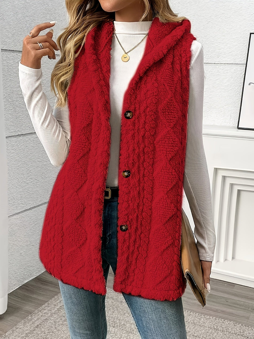 Cozy Hooded Sleeveless Vest