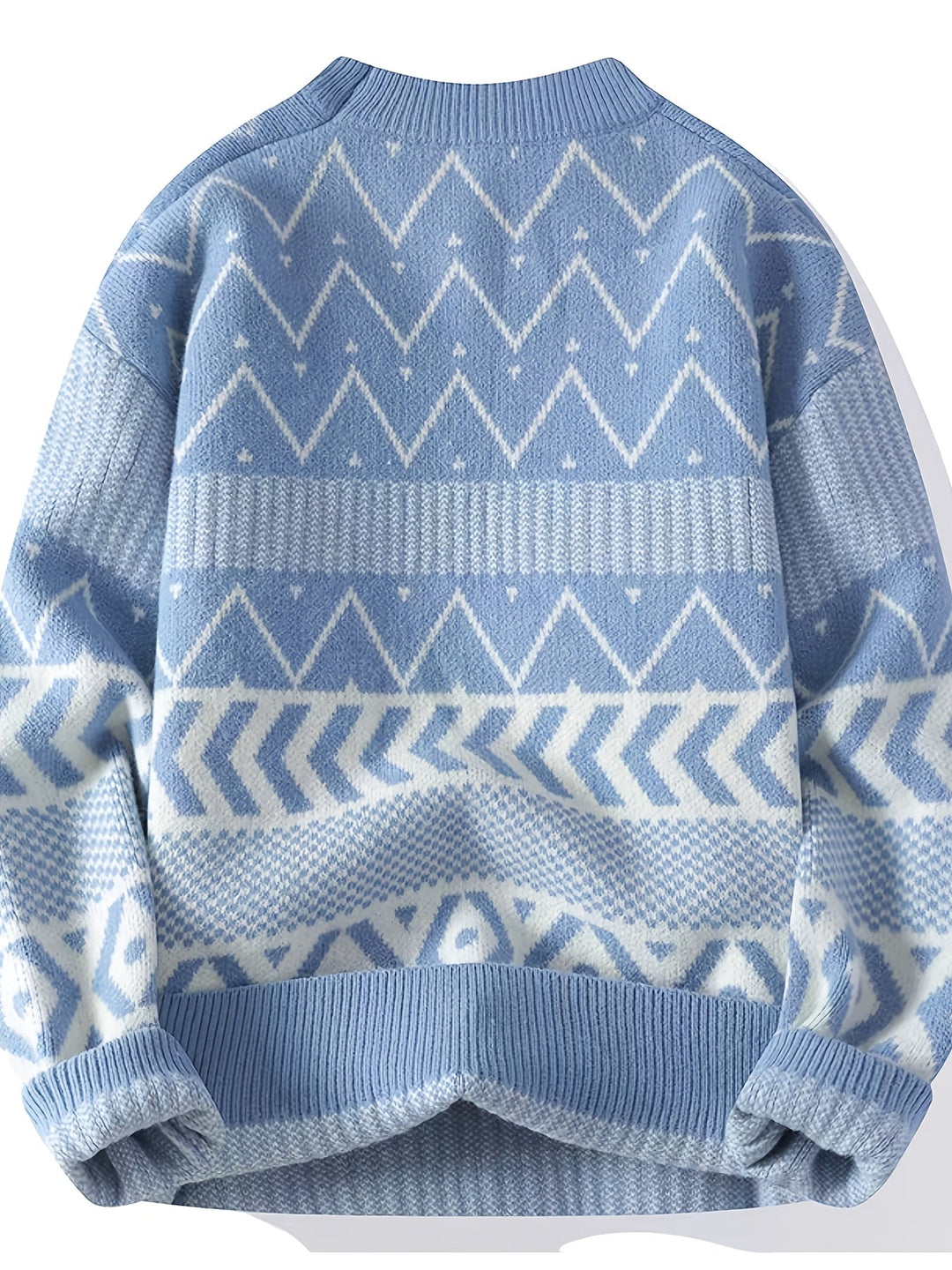 Patterned Crew-Neck Sweater