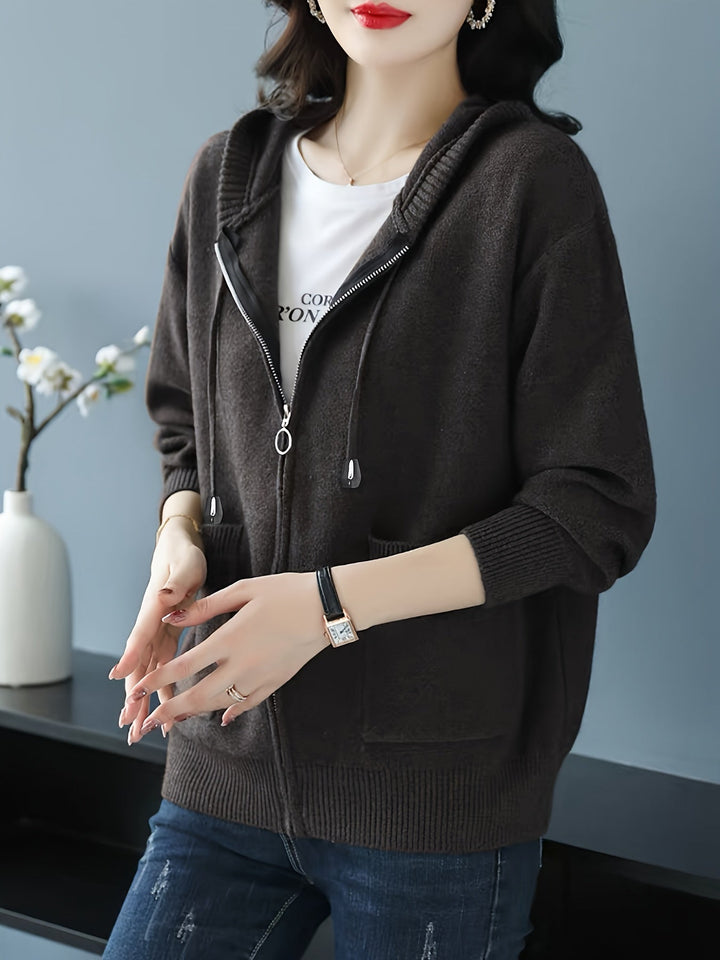 Cozy Zip-Up Hooded Cardigan