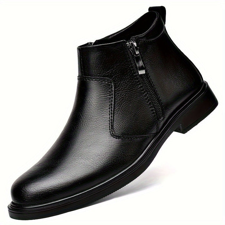 Refined Zip-Up Ankle Boots