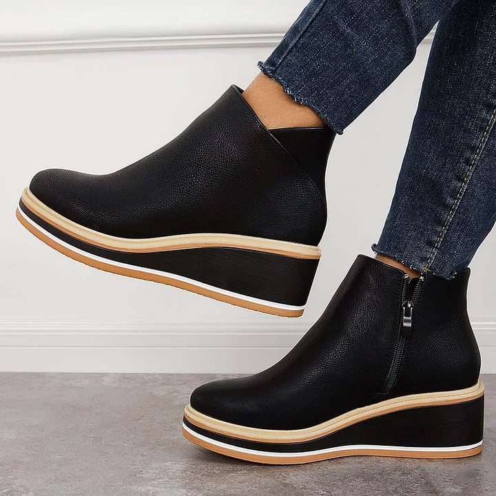 Sleek Platform Ankle Boots